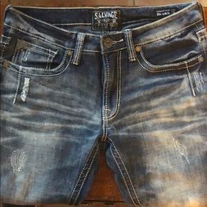 Men’s salvage havoc buckle slim straight jeans